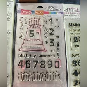 Stampendous! Perfectly Clear Stamps, Fifteen Candles.  Used once
